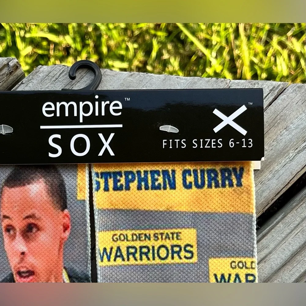 Empire Sox NBA‎ Golden State Warriors Stephen Curry Themed Socks Size 6-13